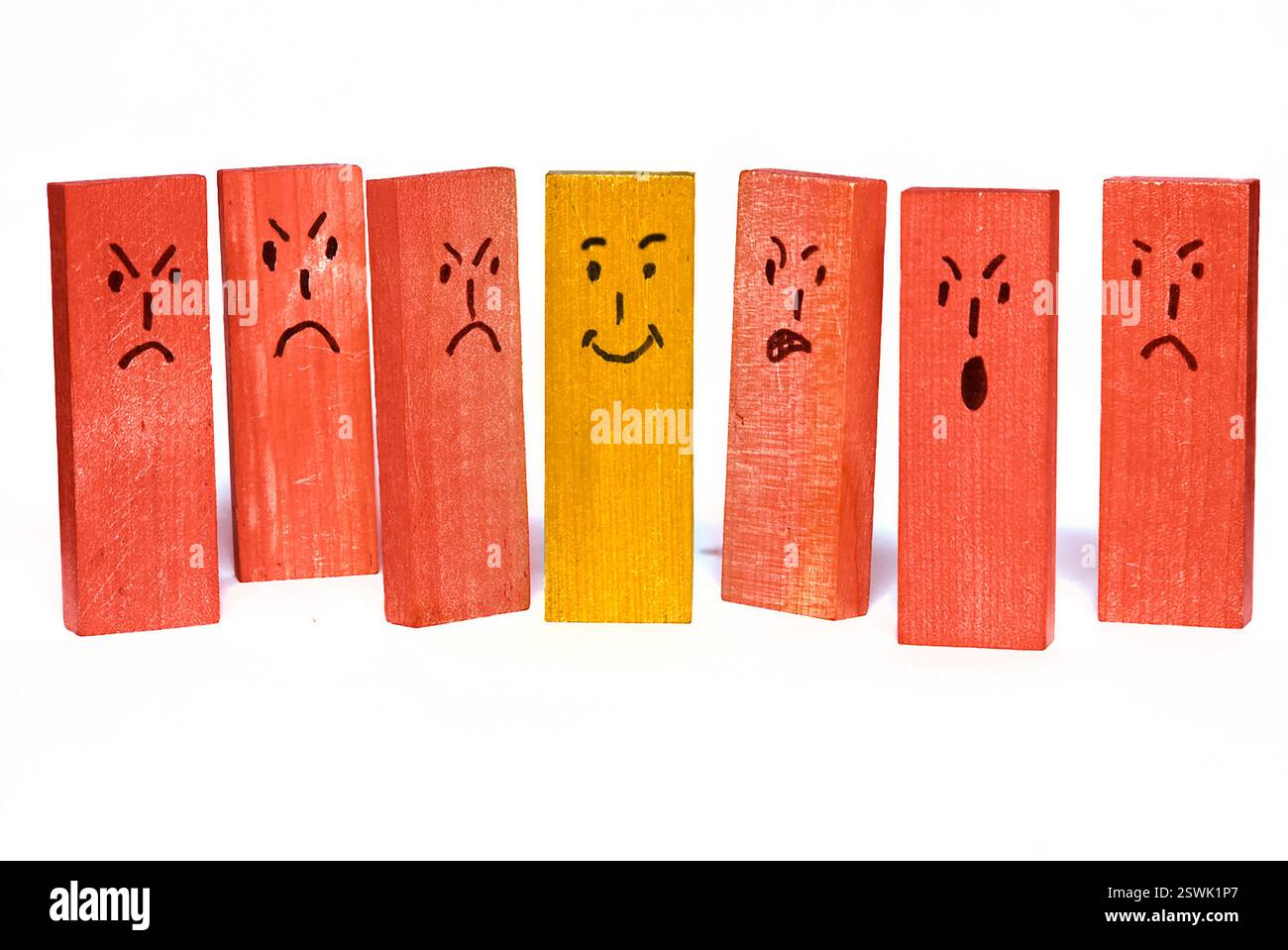 Sois différent sois positif. Banque D'Images