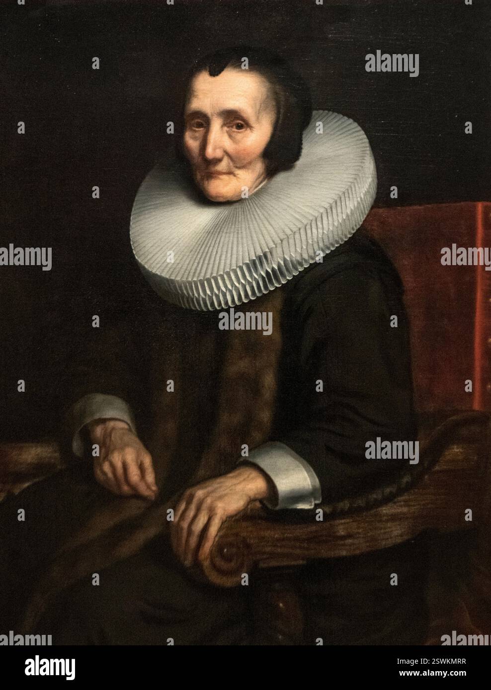 Nicolaes Maes : 'Portrait de Margaretha de Geer épouse de Jacob Trip' (vers 1660-61) Banque D'Images