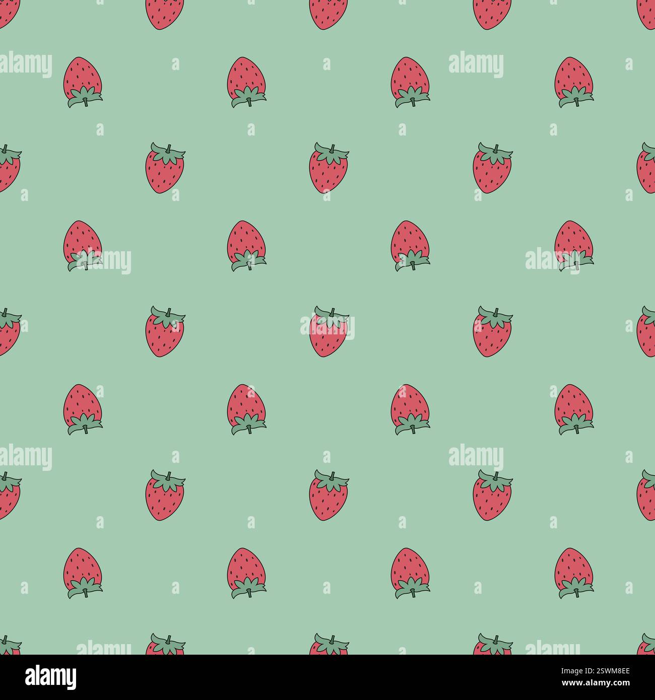 Modèle transparent avec des fraises Banque D'Images