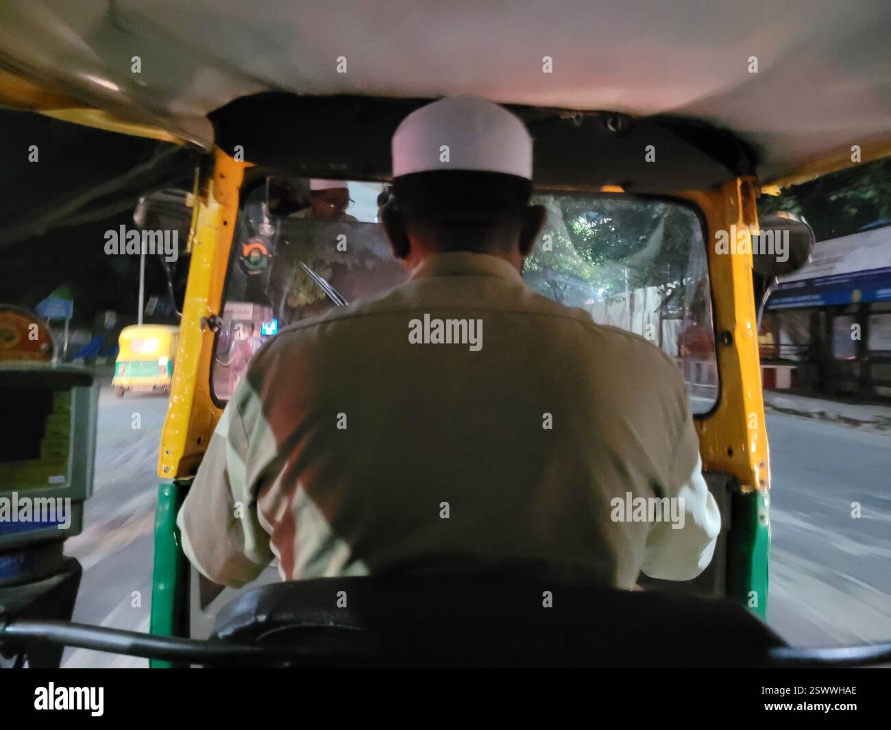 Mode de transport - Auto - Rickshaw dans les routes indiennes. Banque D'Images