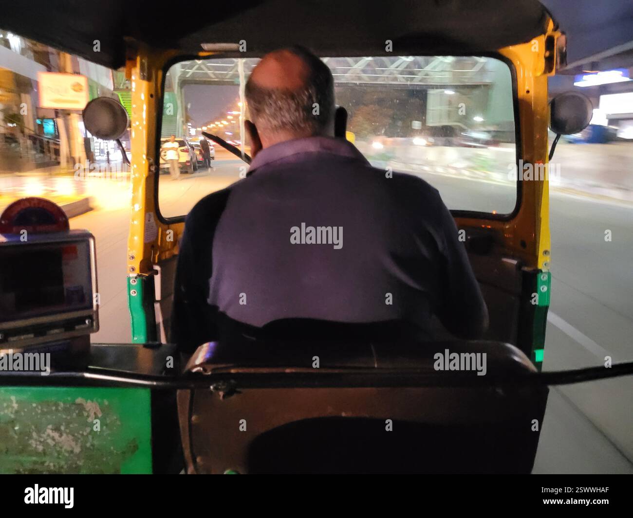 Mode de transport - Auto - Rickshaw dans les routes indiennes. Banque D'Images