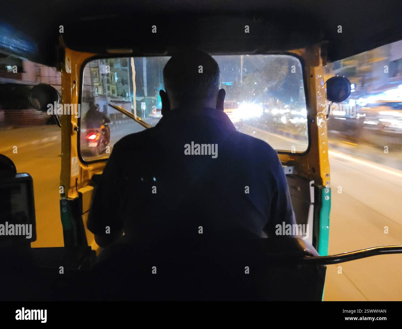 Mode de transport - Auto - Rickshaw dans les routes indiennes. Banque D'Images