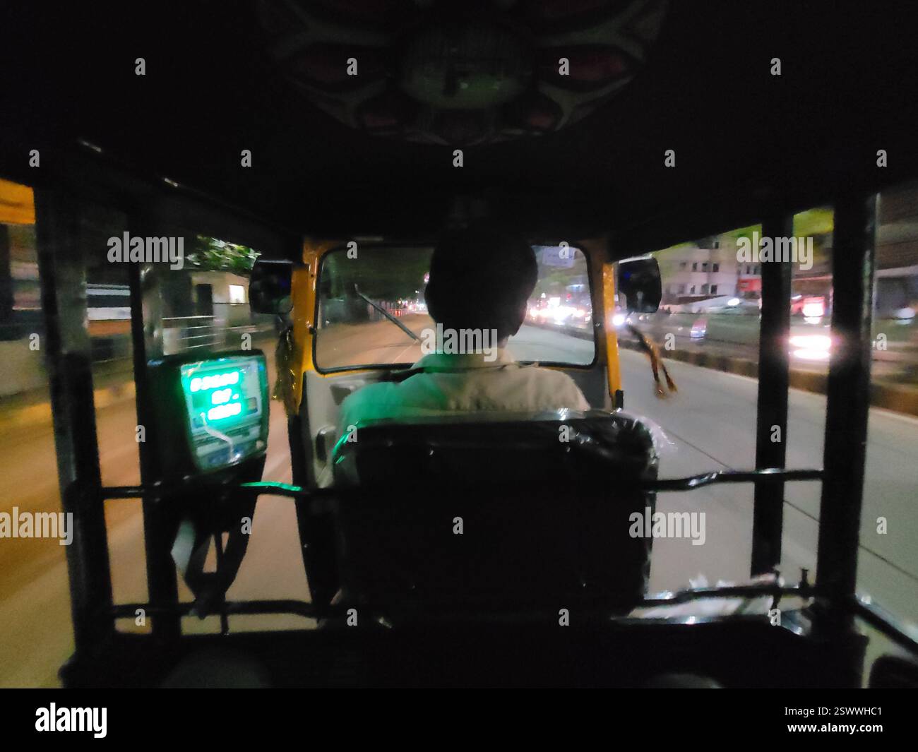 Mode de transport - Auto - Rickshaw dans les routes indiennes. Banque D'Images