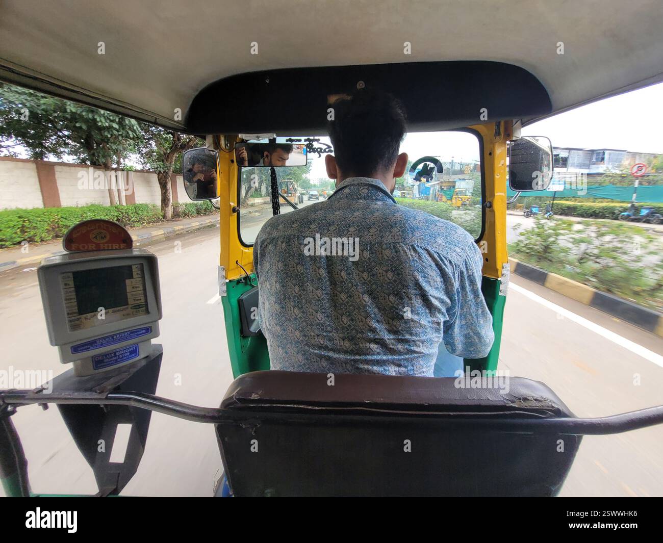Mode de transport - Auto - Rickshaw dans les routes indiennes. Banque D'Images