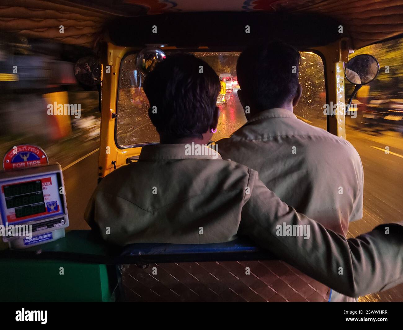 Mode de transport - Auto - Rickshaw dans les routes indiennes. Banque D'Images