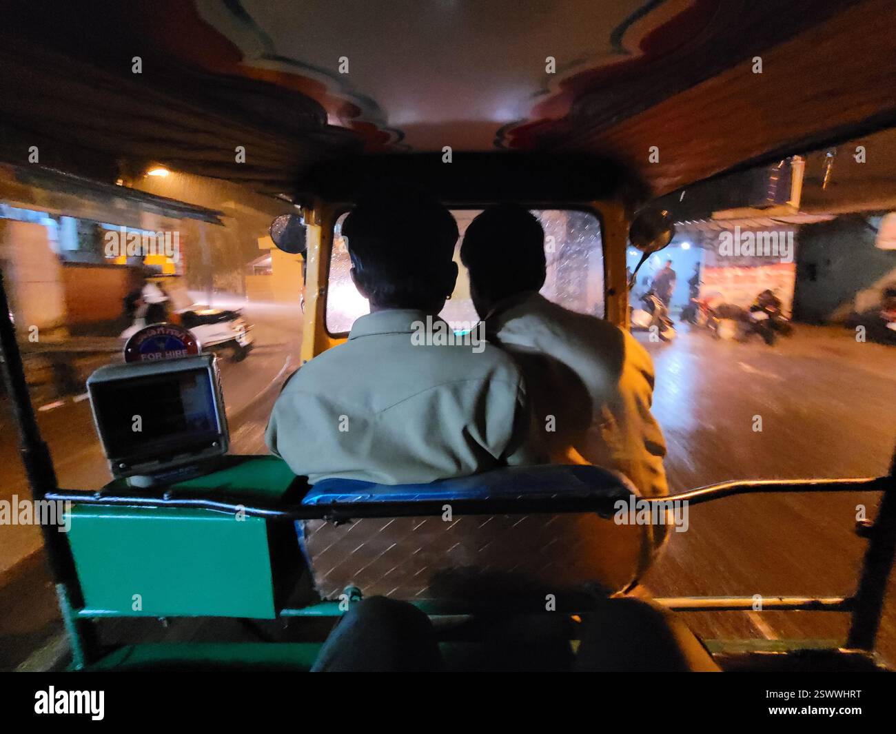 Mode de transport - Auto - Rickshaw dans les routes indiennes. Banque D'Images