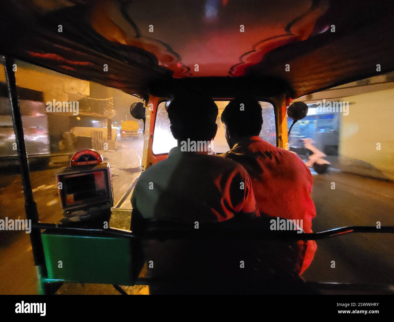 Mode de transport - Auto - Rickshaw dans les routes indiennes. Banque D'Images