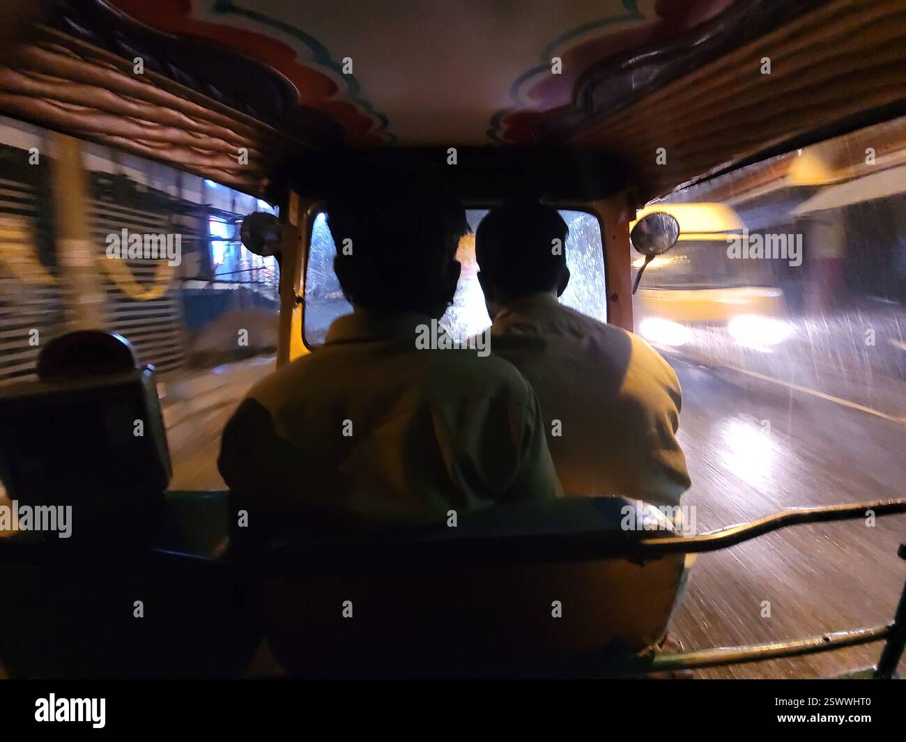 Mode de transport - Auto - Rickshaw dans les routes indiennes. Banque D'Images