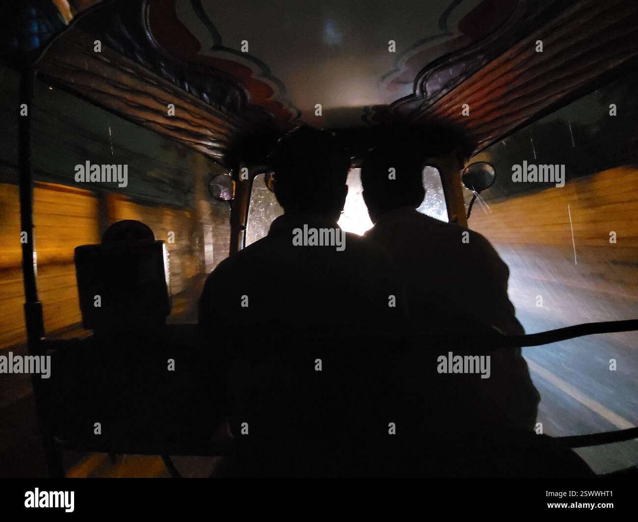 Mode de transport - Auto - Rickshaw dans les routes indiennes. Banque D'Images