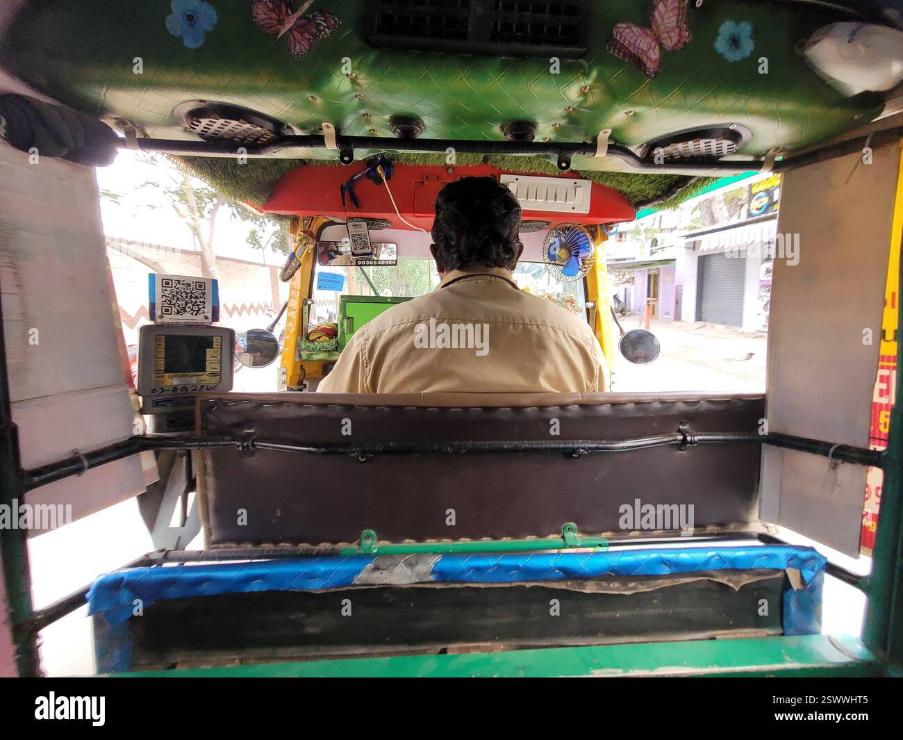 Mode de transport - Auto - Rickshaw dans les routes indiennes. Banque D'Images