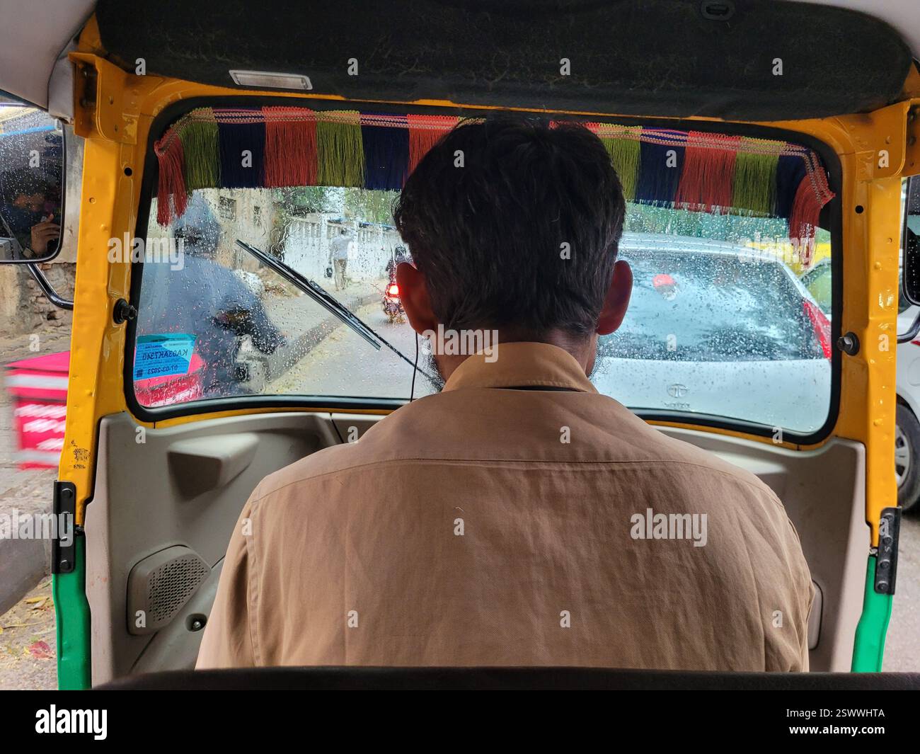 Mode de transport - Auto - Rickshaw dans les routes indiennes. Banque D'Images