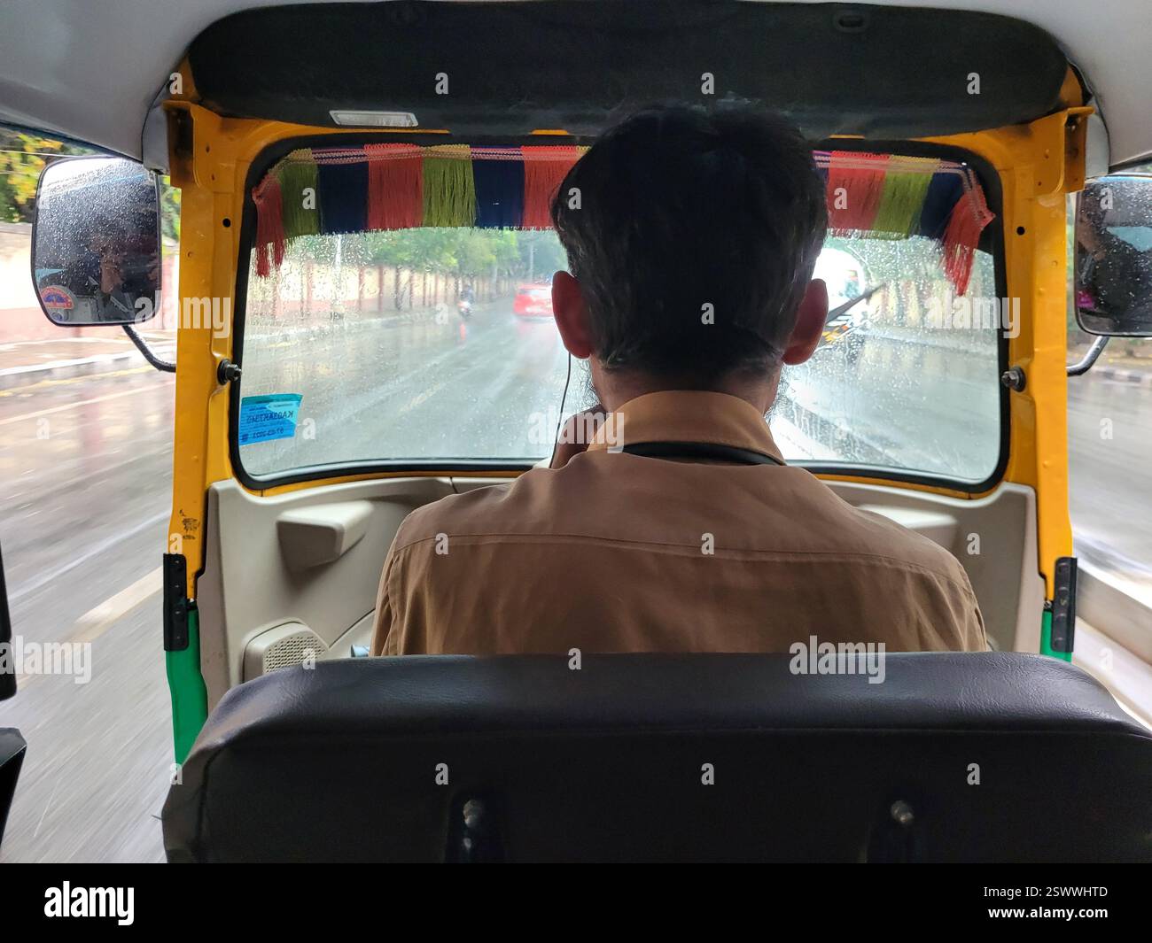 Mode de transport - Auto - Rickshaw dans les routes indiennes. Banque D'Images