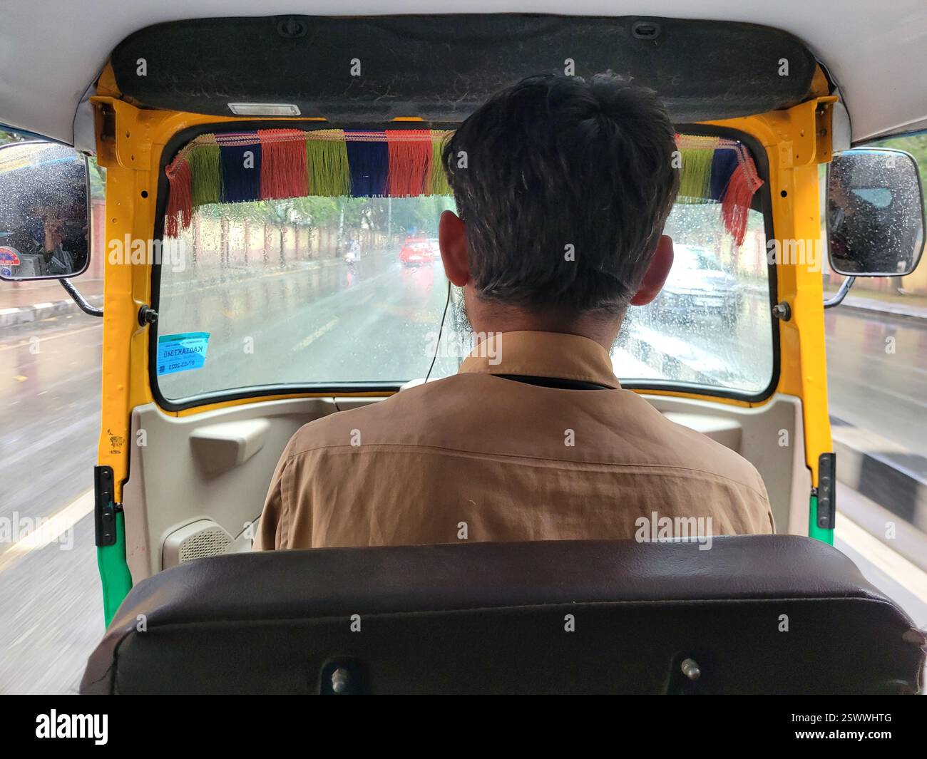 Mode de transport - Auto - Rickshaw dans les routes indiennes. Banque D'Images