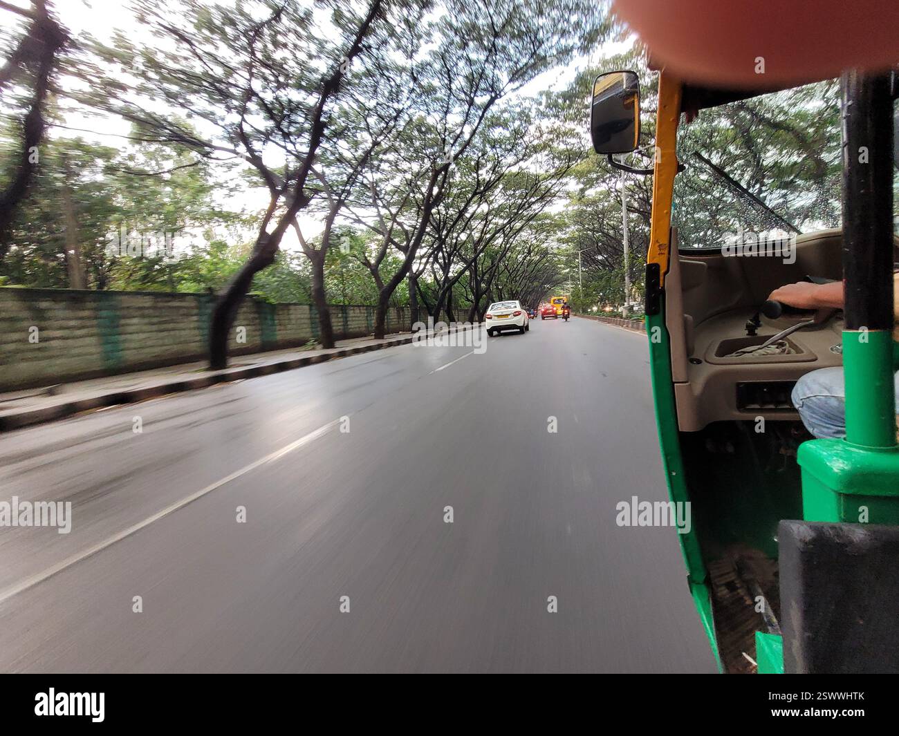 Mode de transport - Auto - Rickshaw dans les routes indiennes. Banque D'Images