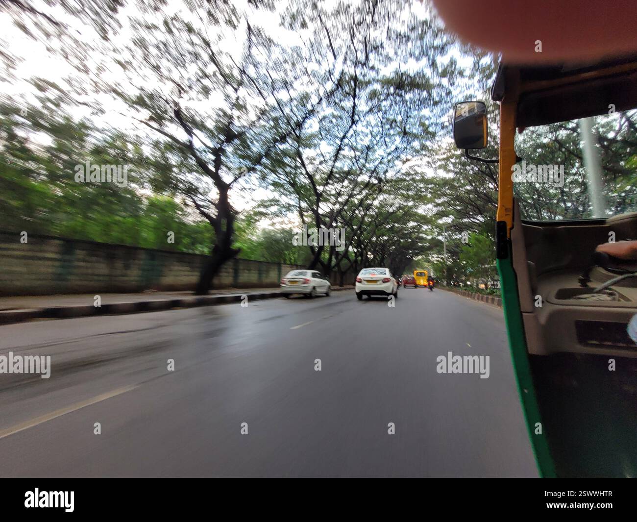 Mode de transport - Auto - Rickshaw dans les routes indiennes. Banque D'Images