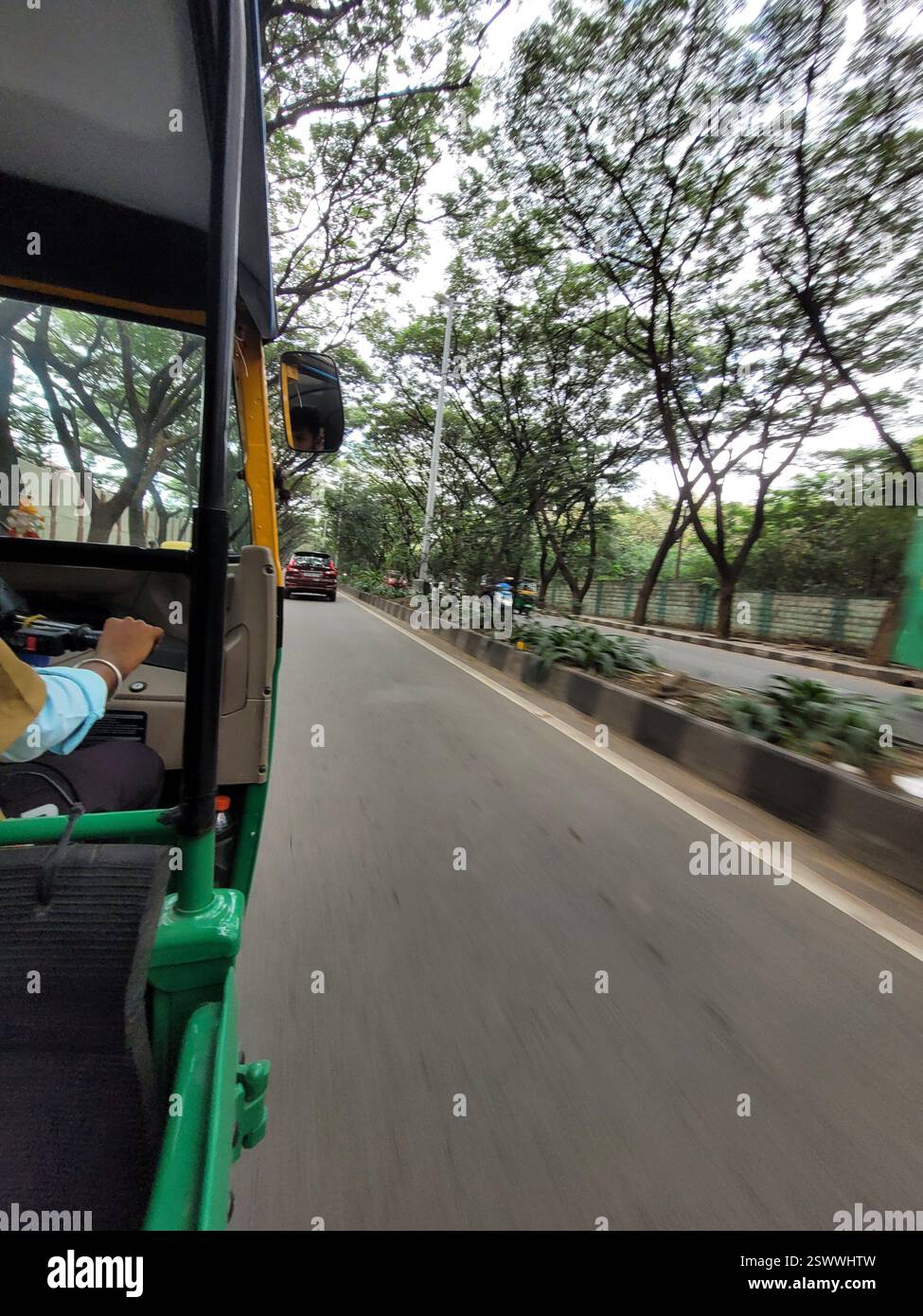 Mode de transport - Auto - Rickshaw dans les routes indiennes. Banque D'Images