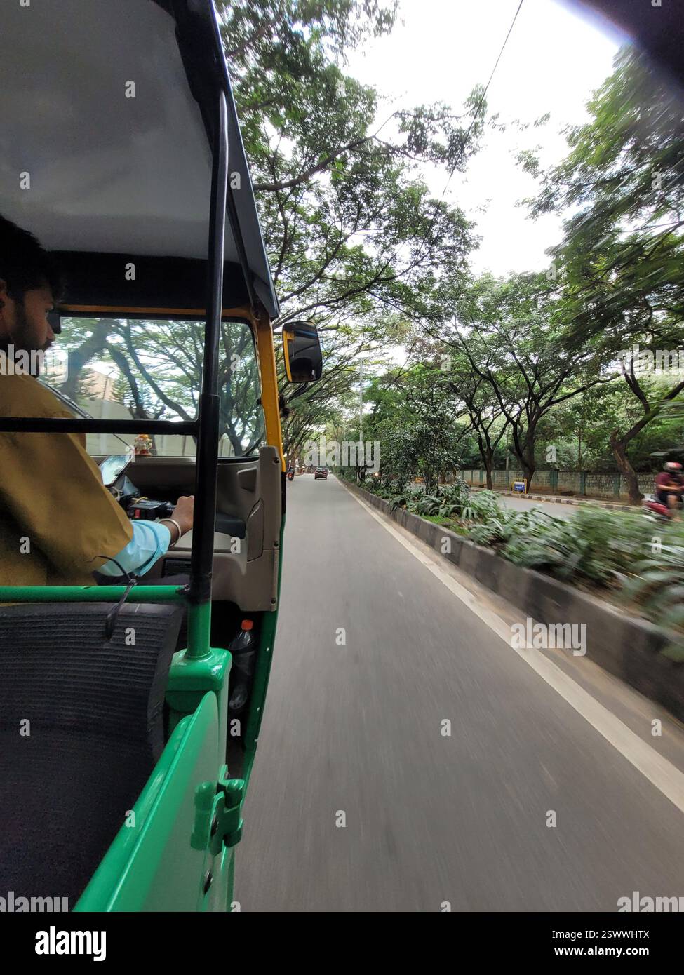 Mode de transport - Auto - Rickshaw dans les routes indiennes. Banque D'Images