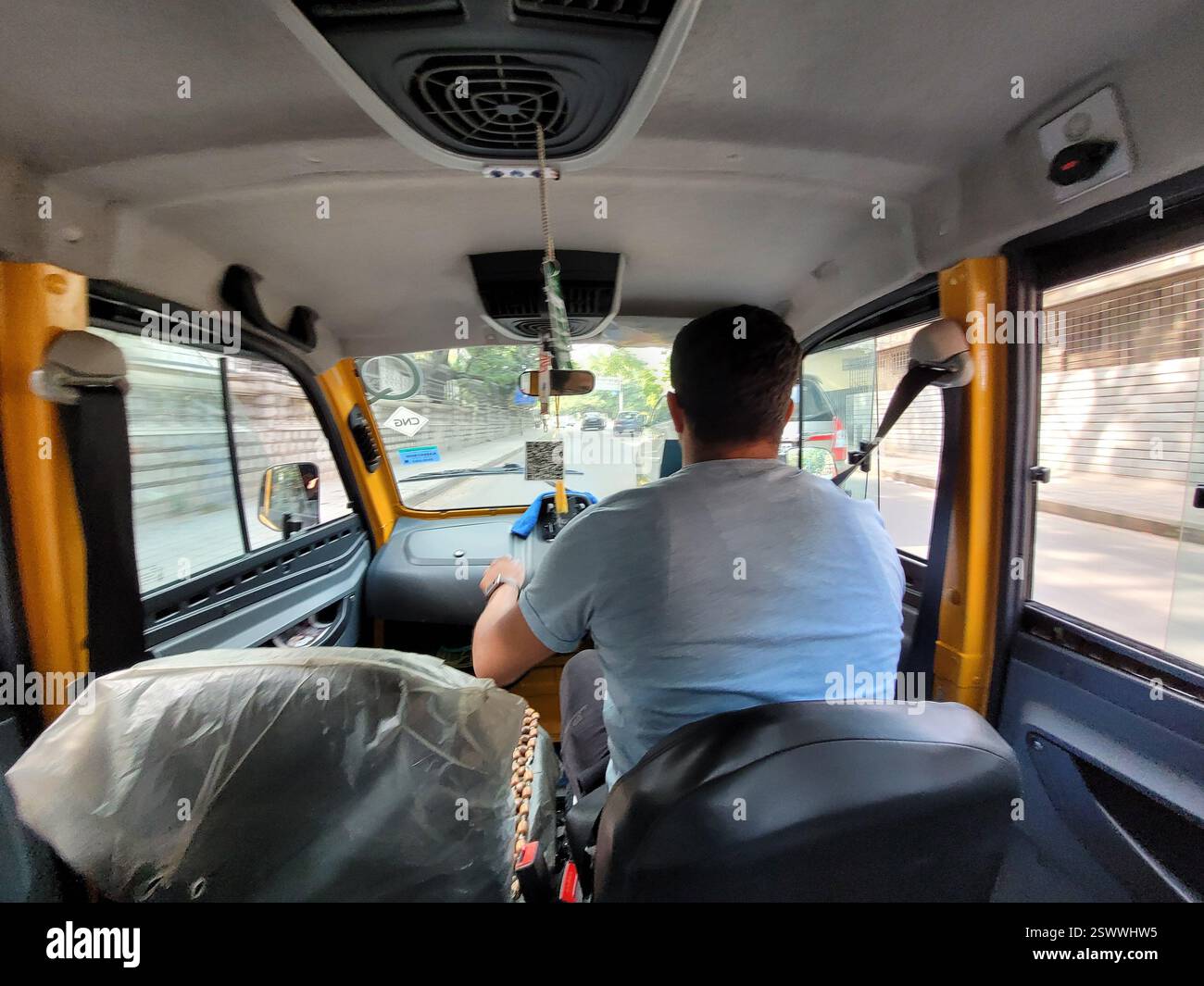 Mode de transport - Auto - Rickshaw dans les routes indiennes. Banque D'Images