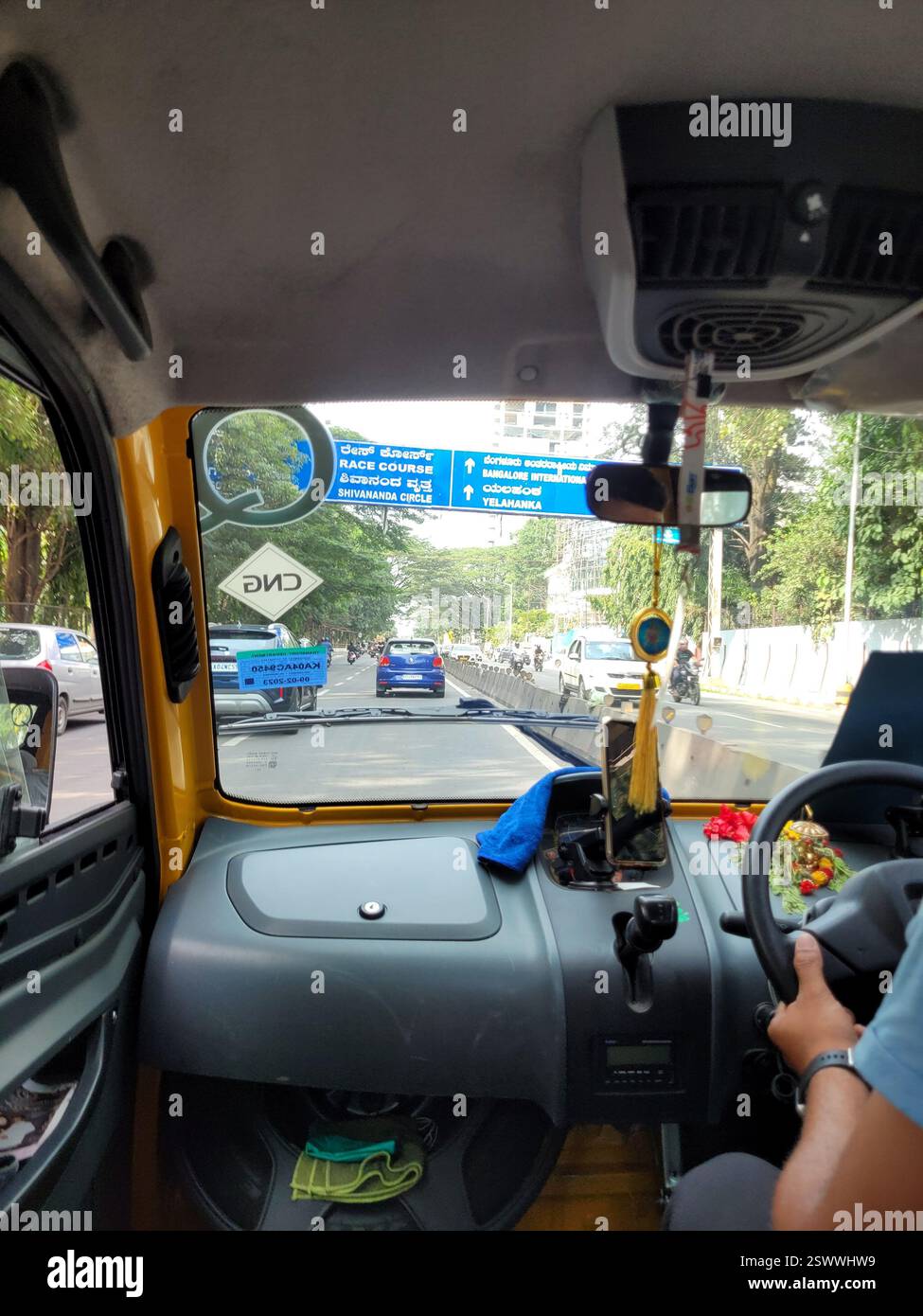 Mode de transport - Auto - Rickshaw dans les routes indiennes. Banque D'Images