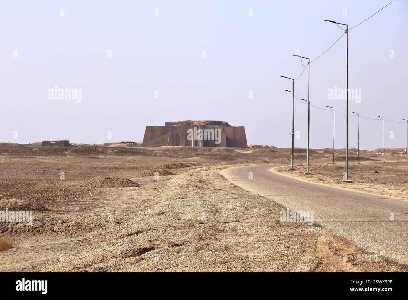 Le ziggourat restauré dans l'ancien Ur, temple sumérien, Irak Banque D'Images