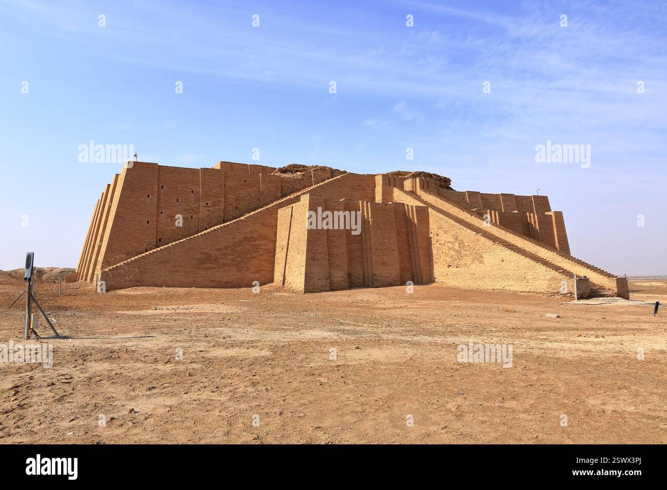 Le ziggourat restauré dans l'ancien Ur, temple sumérien, Irak Banque D'Images