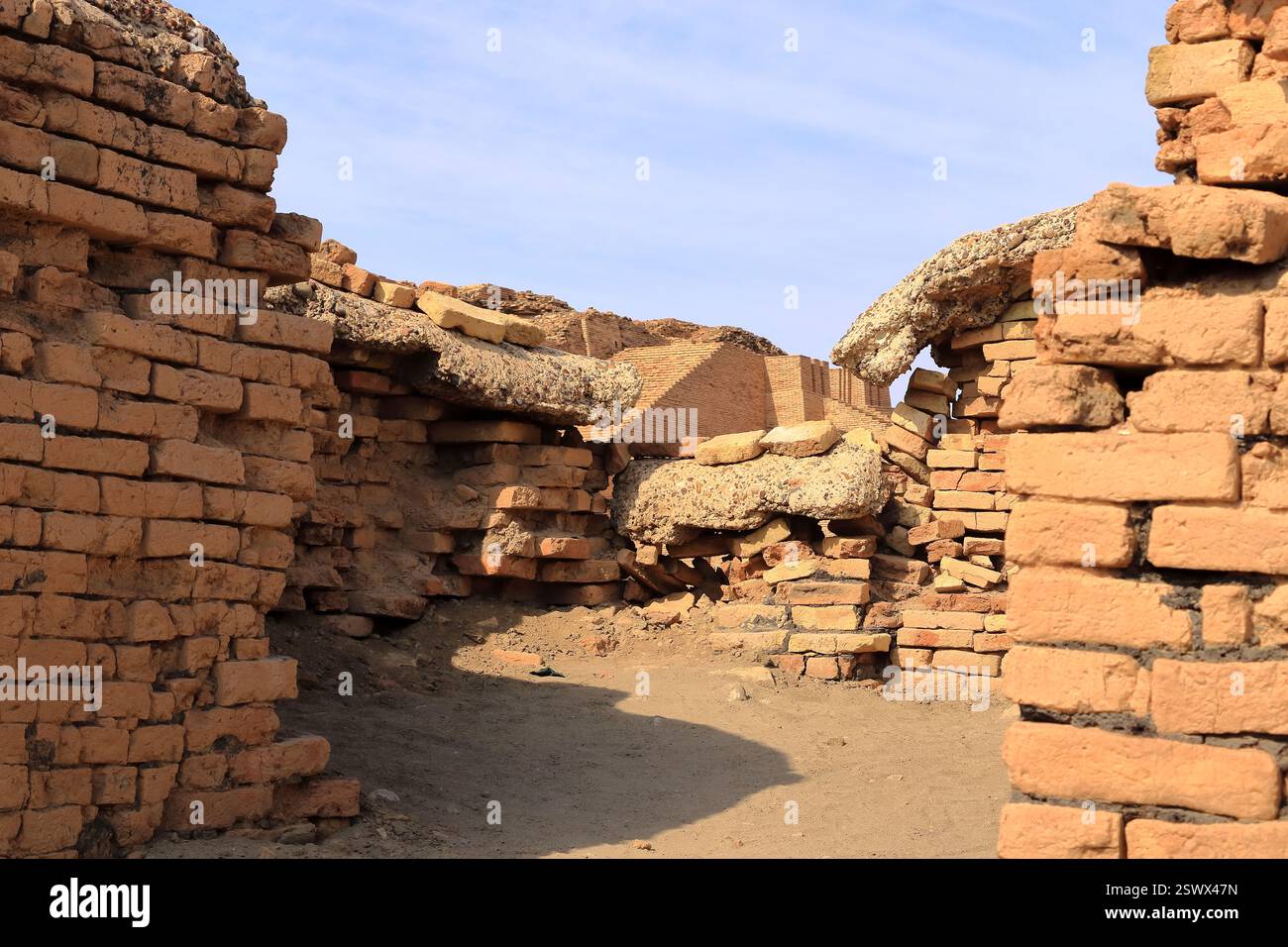 Le temple Dub lal Makh à côté du ziggourat dans l'ancien Ur, temple sumérien, Irak Banque D'Images