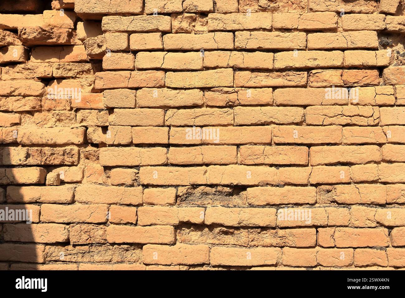 Briques du temple Dub lal Makh à côté du ziggourat dans l'ancien Ur, temple sumérien, Irak Banque D'Images