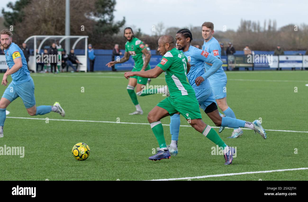 Brentwood uk Essex 22 février 2025 Brentwood Town club de football ISTHMIAN LEAGUE- NORTH DIVISION Brentwood Town V Haringey Borough 1-0 à Brentwood crédit : Richard Lincoln/Alamy Live News Banque D'Images