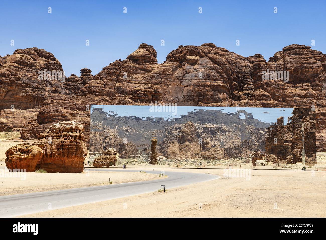 Salle de concert Maraya du groupe d'architecture Gioforma, Al Ula, Royaume d'Arabie Saoudite Banque D'Images