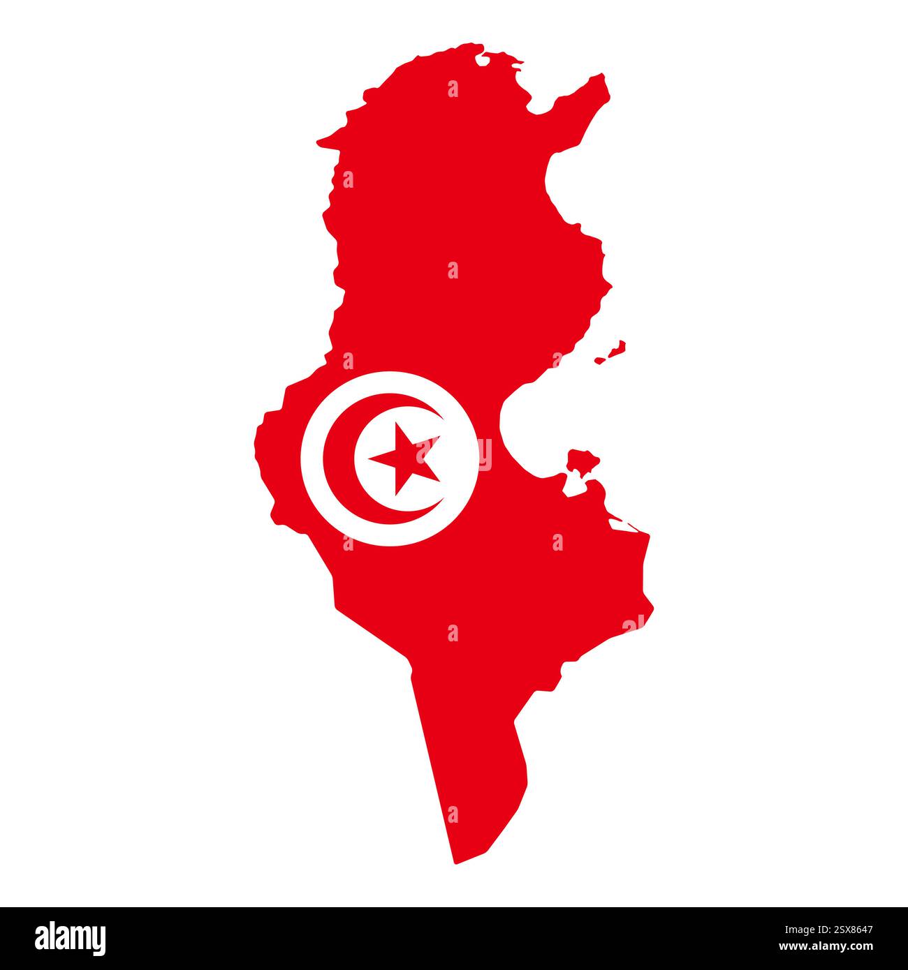 Forme de symbole de carte Tunisie, illustration vectorielle d'icône de concept plat de web de voyage . Illustration de Vecteur