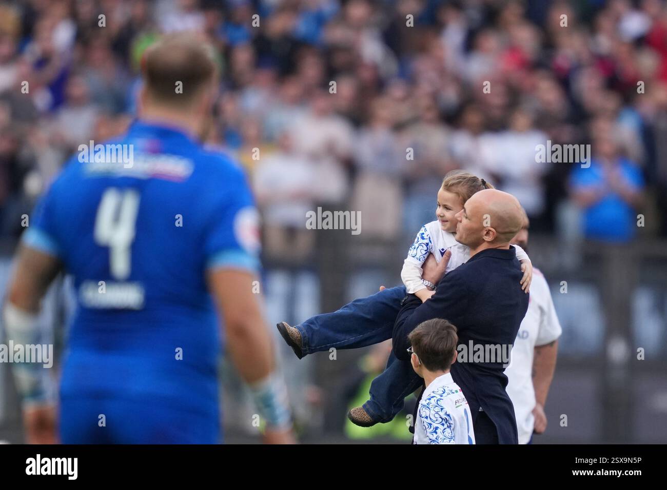 Roma, Italie. 23 février 2025. Sergio Parisse lors du match de rugby des six Nations entre l'Italie et la France au stade olympique de Rome, Italie - samedi 23 février 2025 - Sport - rugby ( photo par Alfredo Falcone/LaPresse ) crédit : LaPresse/Alamy Live News Banque D'Images