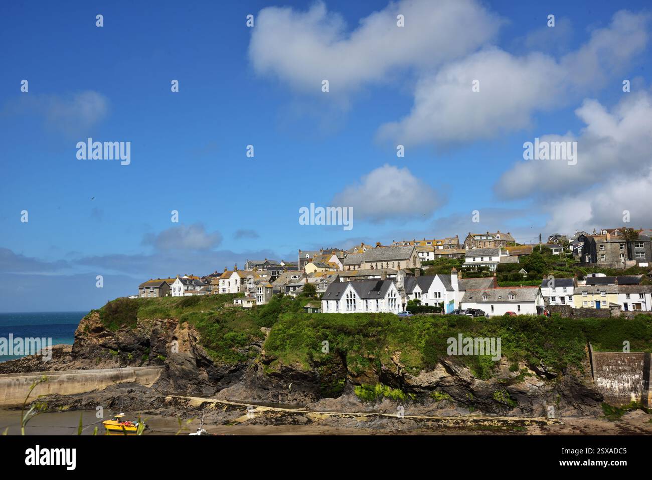 Port Isaac, Cornwall, qui a été utilisé comme décor de Portwenn dans la série ITV Doc Martin Banque D'Images
