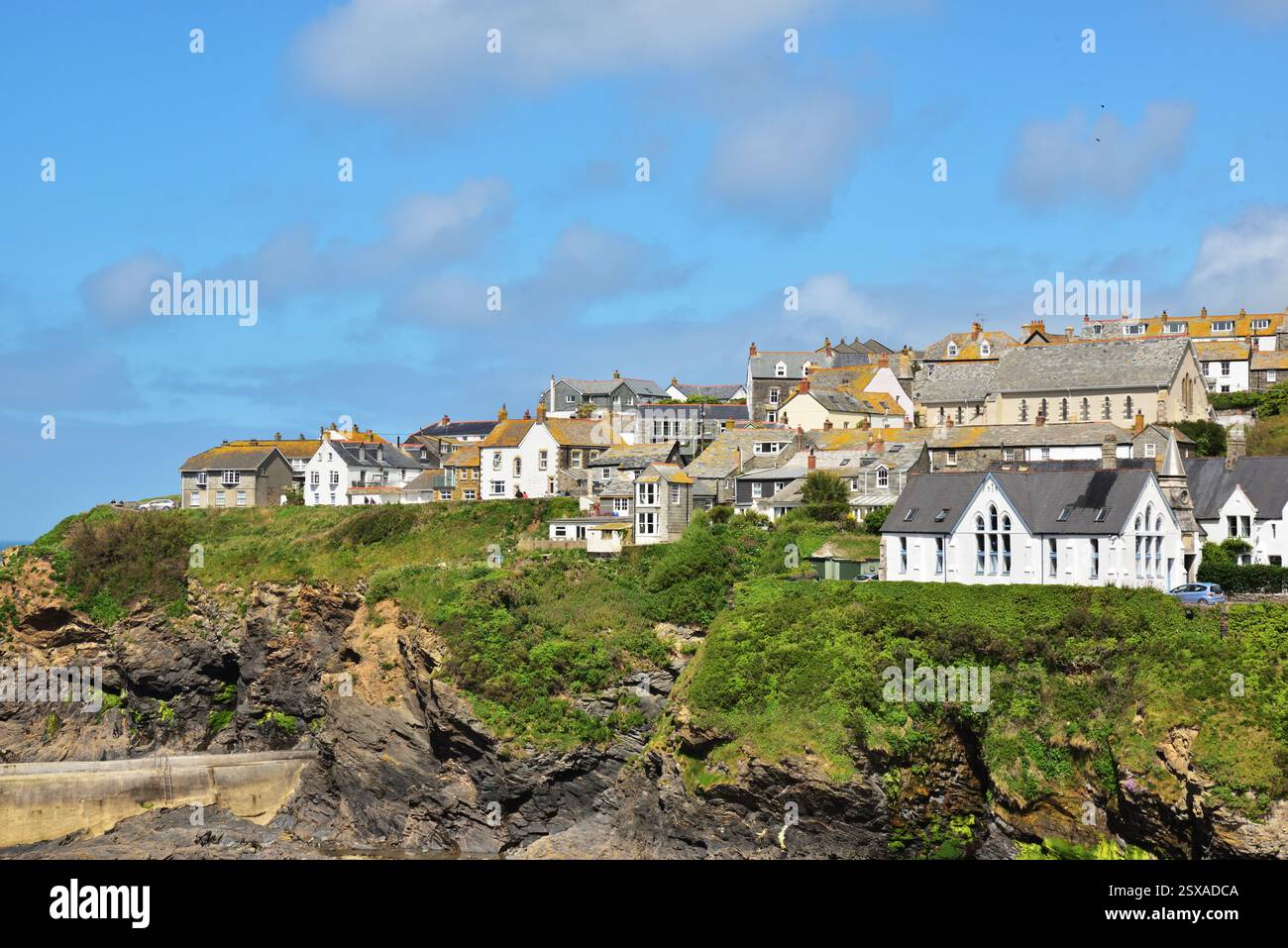 Port Isaac, Cornwall, qui a été utilisé comme décor de Portwenn dans la série ITV Doc Martin Banque D'Images