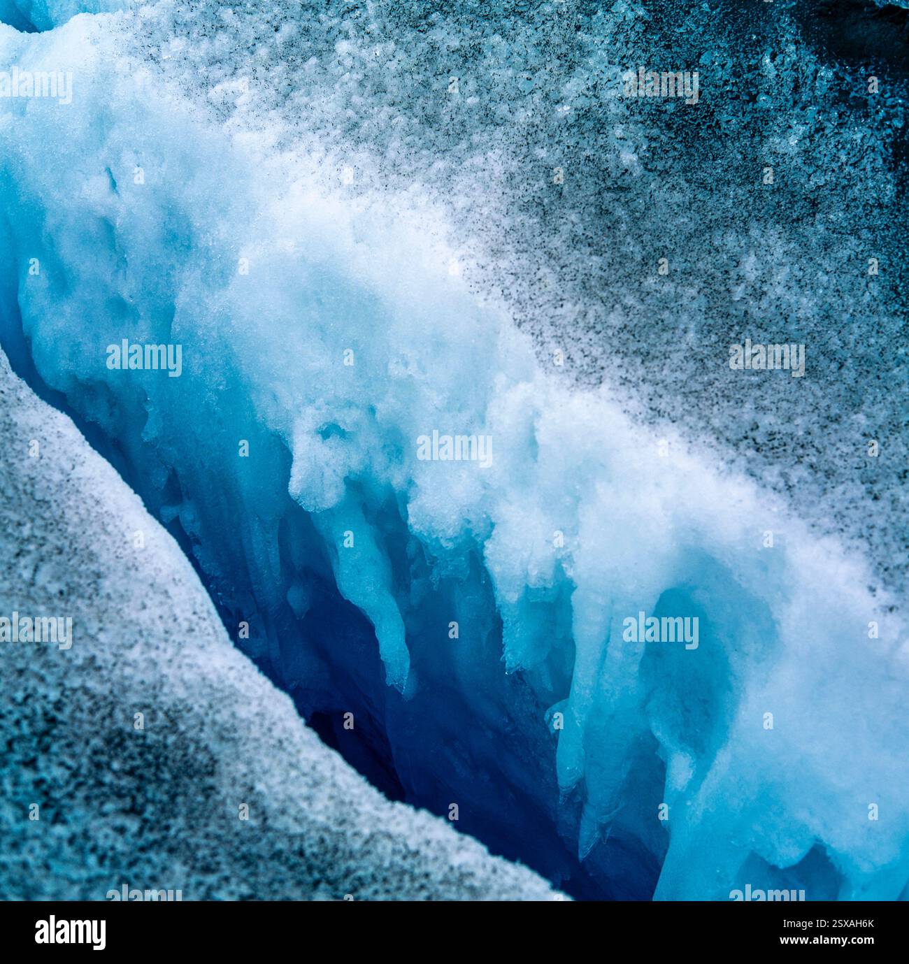 Fissure dans le glacier Banque D'Images