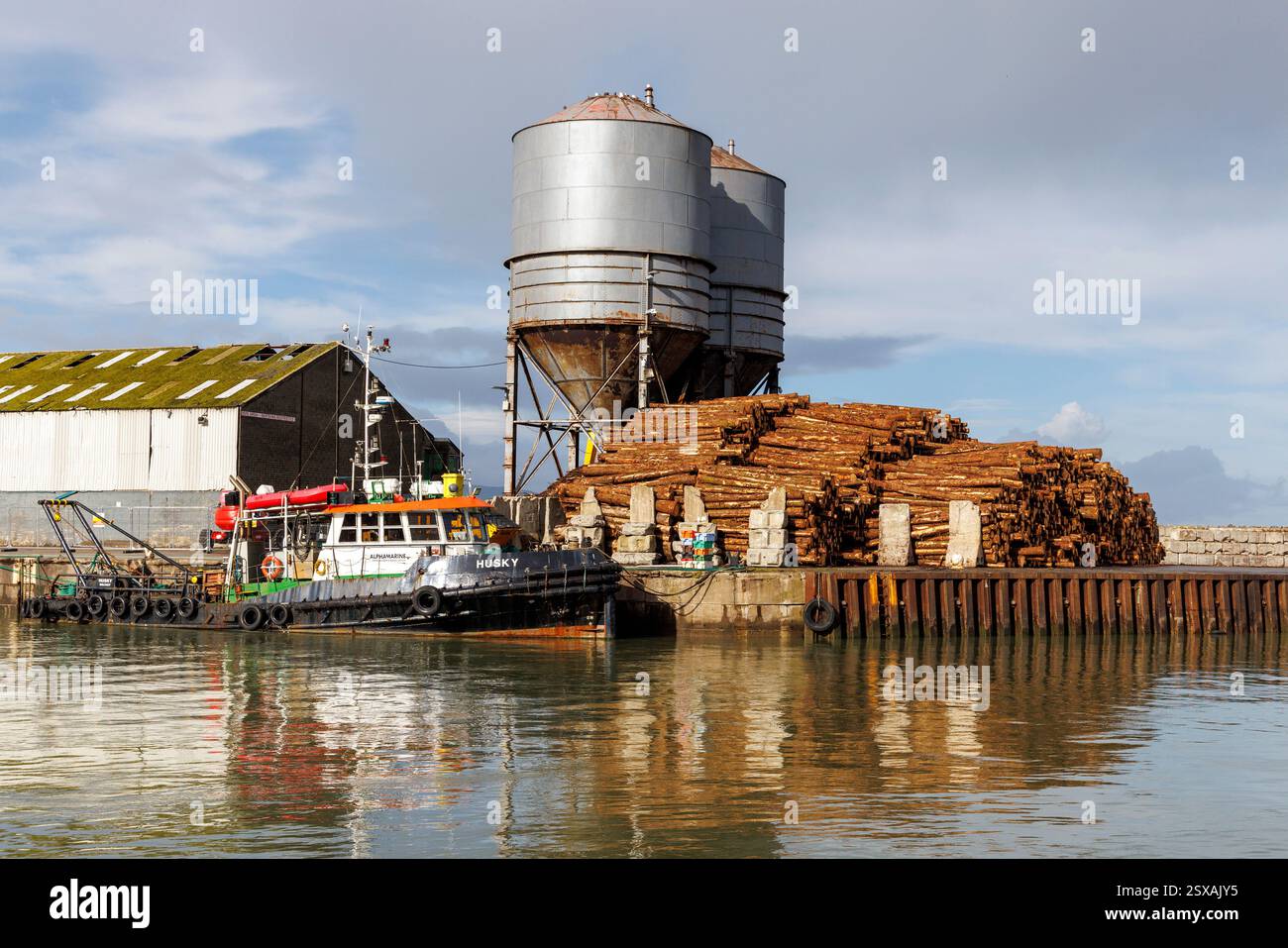 Port de Wicklow, Irlande Banque D'Images