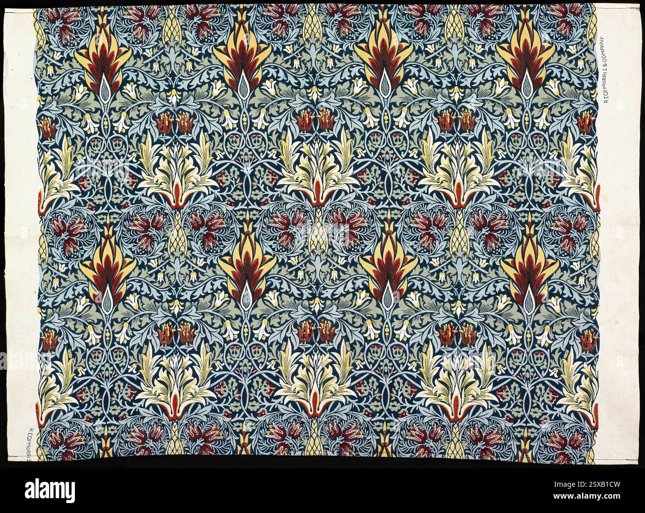 Snakeshead (1876) de William Morris (1834-1896), imprimerie textile, Art Institute of Chicago (États-Unis). C'est bon comme texture ou arrière-plan. Banque D'Images