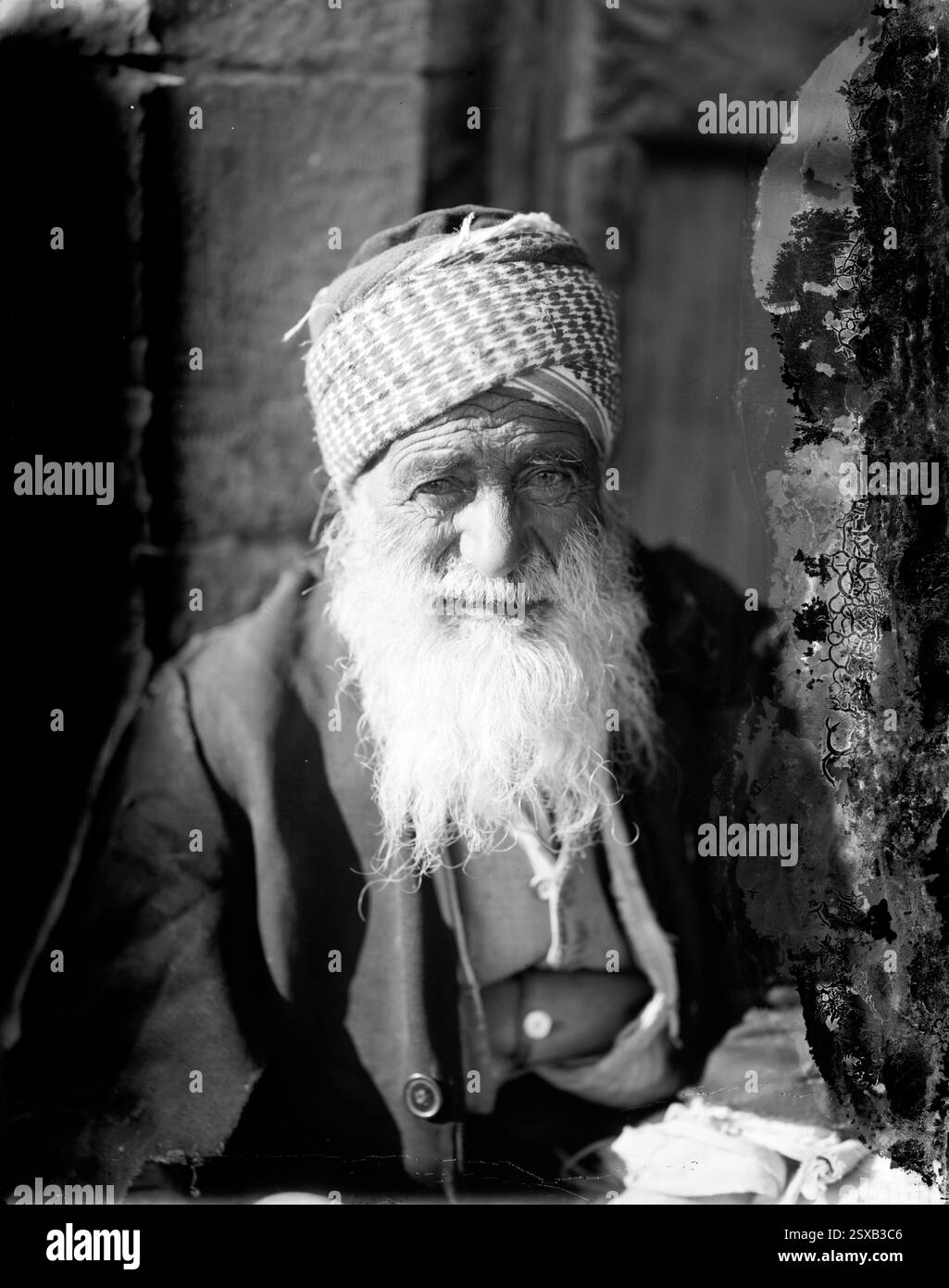 Portrait historique d'un Juif arabe du Yémen, début des années 1900 Banque D'Images