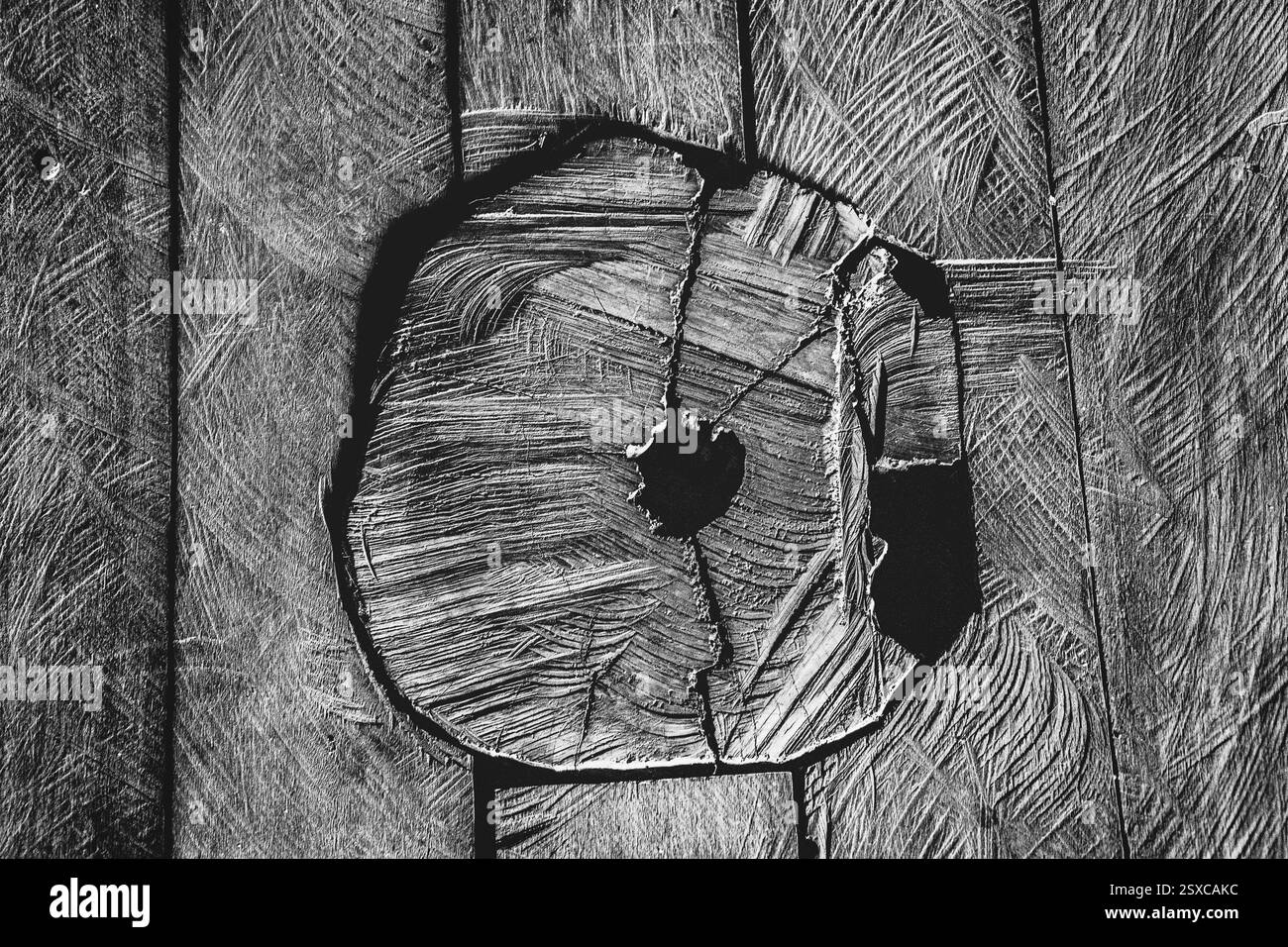 Plancher en bois ancien Banque D'Images