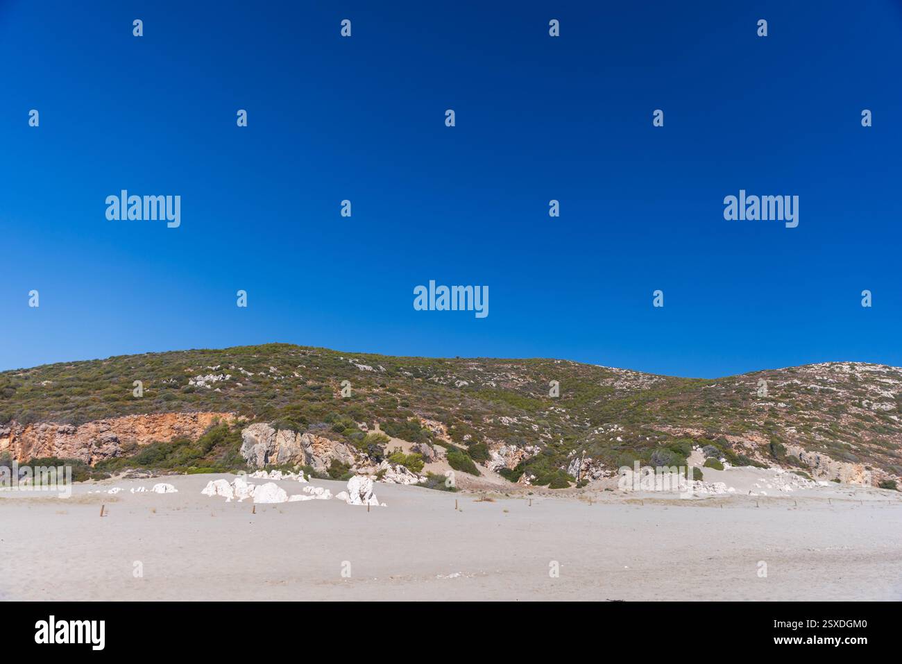 Photo de plage de Patara prise un jour ensoleillé d'été. Cette plage est située près de l'ancienne ville lycienne de Patara en Turquie Banque D'Images