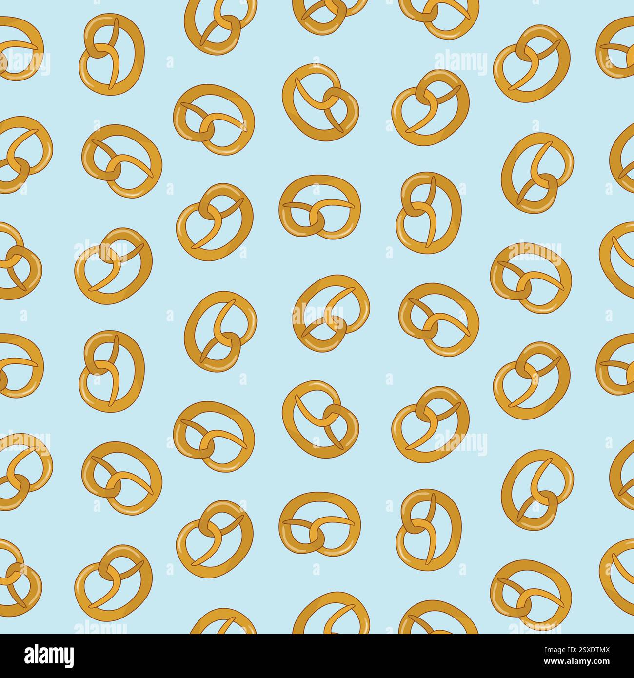 Joli motif oktoberfest avec de savoureux bretzels Illustration de Vecteur