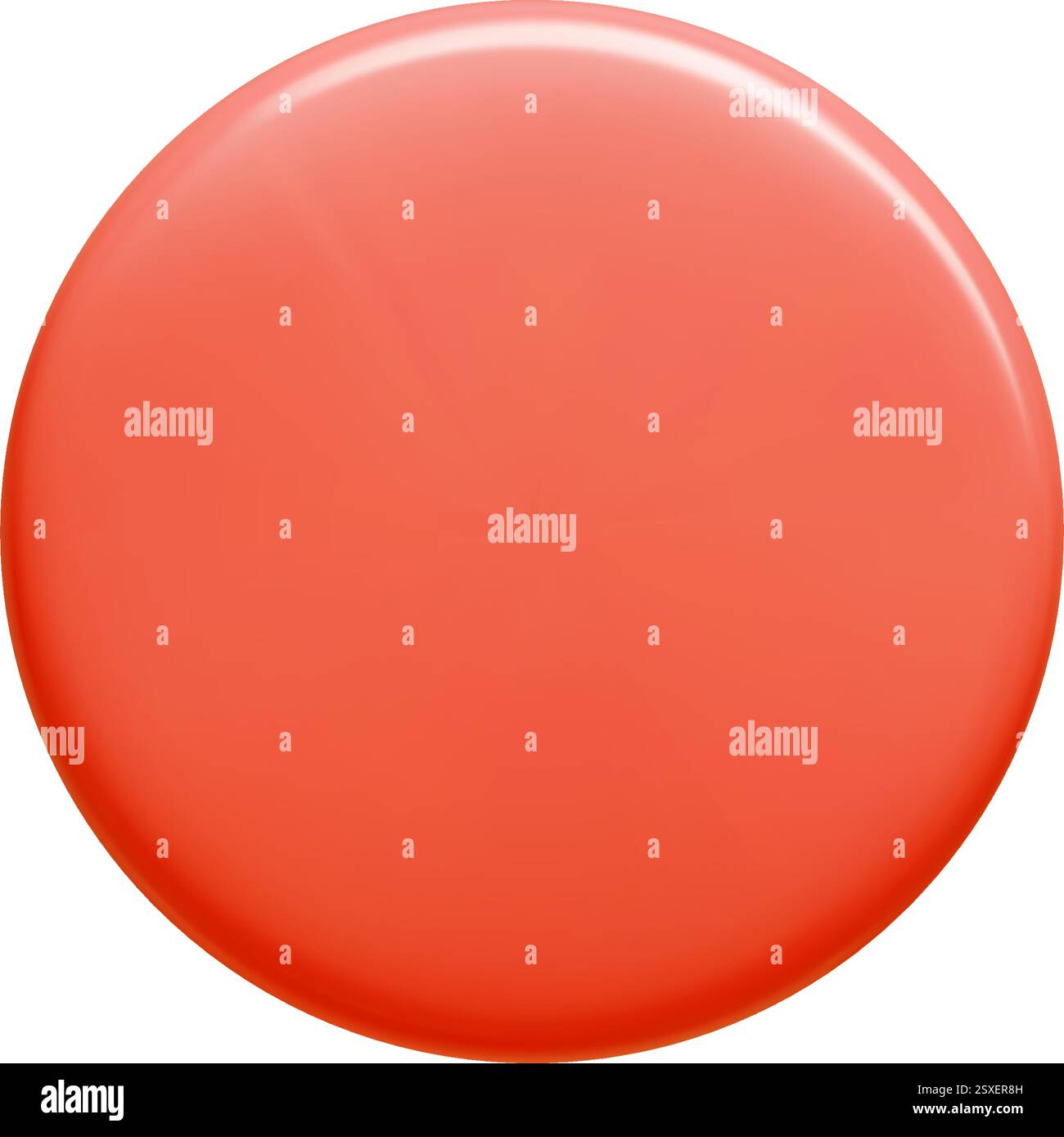 Bannière circulaire rouge 3D avec surface brillante et dégradé. Elément vectoriel minimaliste Illustration de Vecteur