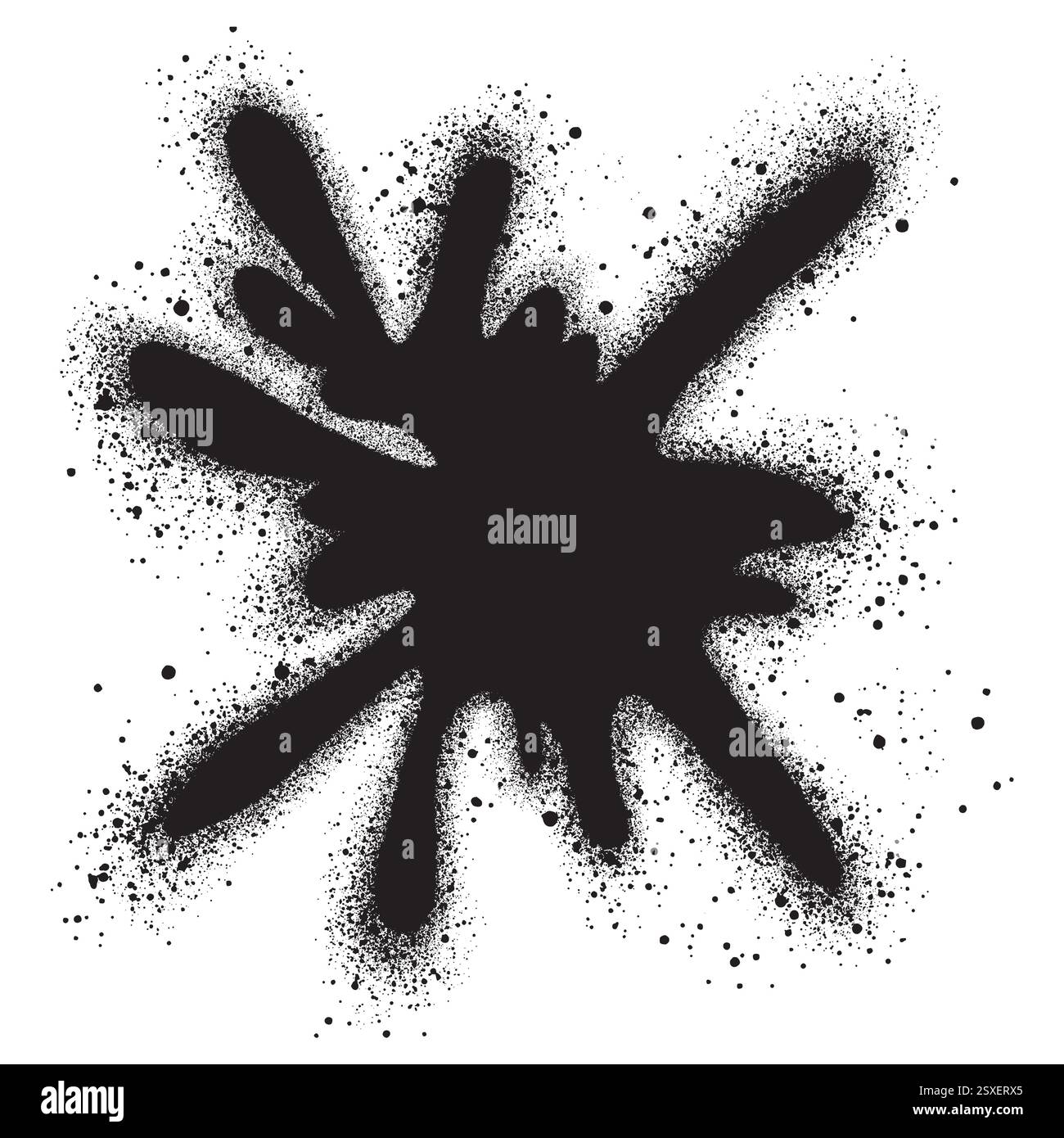 Graffiti éclaboussant de l'eau avec de la peinture noire en aérosol. illustration vectorielle. Illustration de Vecteur