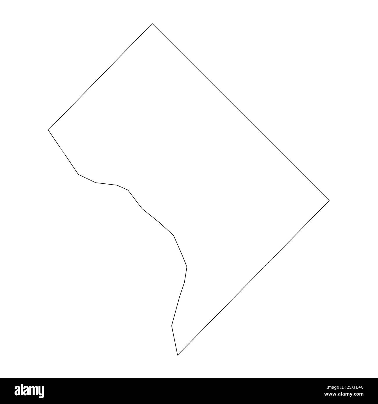 Washington, D.C. - carte politique détaillée du district de Columbia. Capitale et district fédéral des États-Unis. Carte bleue avec étiquette de nom. Illustration vectorielle Illustration de Vecteur