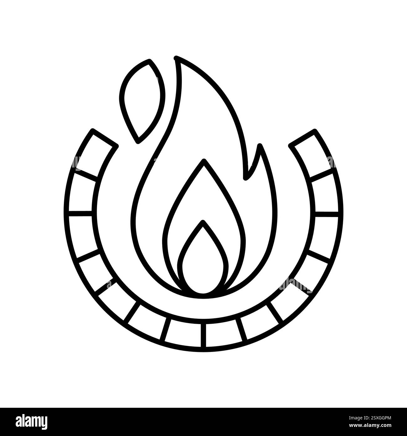 Icône de ligne noire calories. Elément isolé par vecteur. Accident vasculaire cérébral modifiable en nutritionnologie . Contour modifiable. Illustration de Vecteur