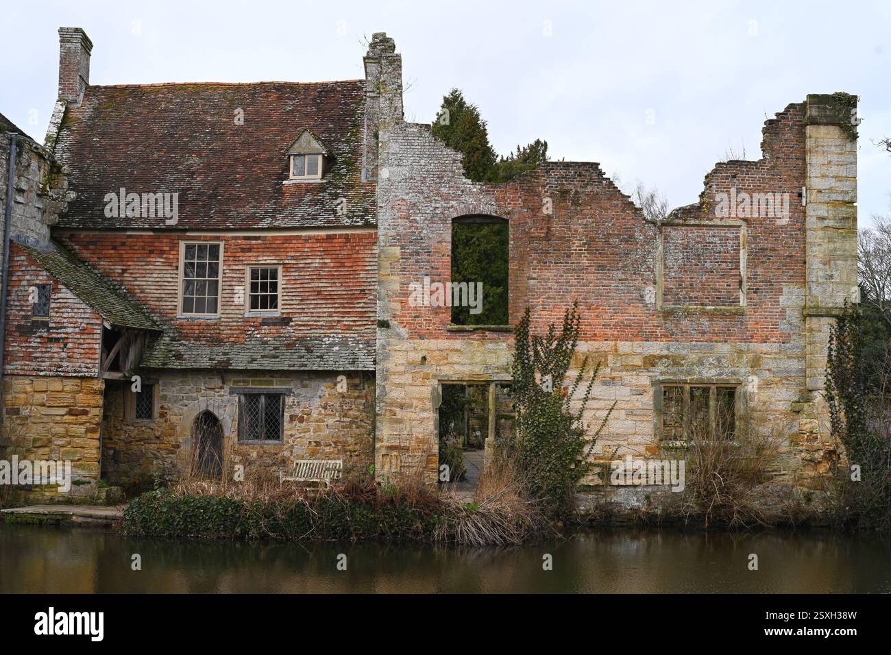 Site du patrimoine anglais du château Scotney Banque D'Images