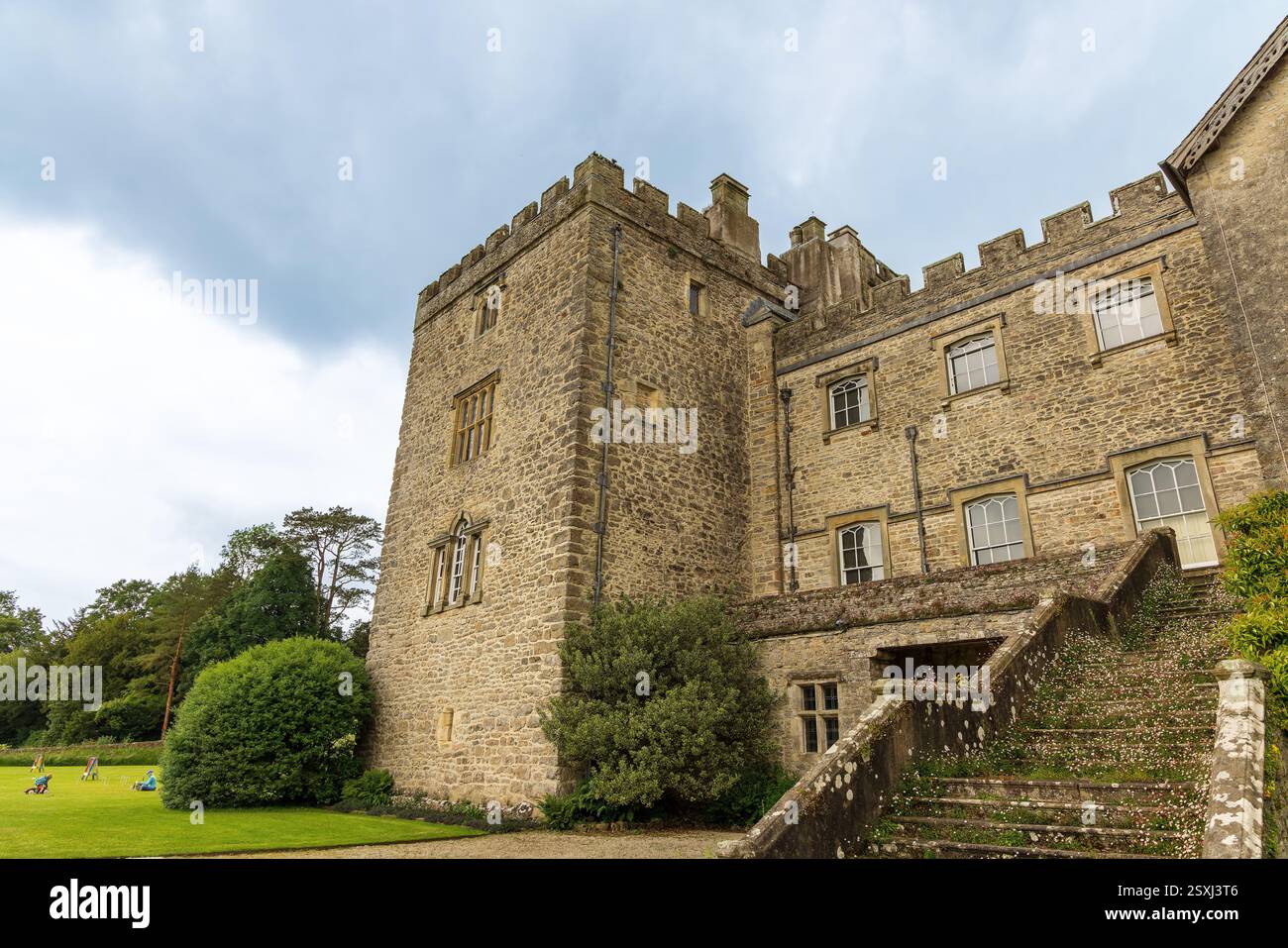 Château de Sizergh, domaine et maison Tudor à Helsington dans le comté anglais de Cumbria. Banque D'Images