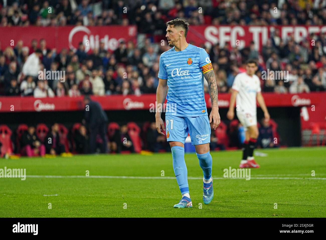 Antonio Raillo (RCD Mallorca) lors du match de LaLiga entre Sevilla FC et RCD Mallorca, à Sanchez Pizjuan le 24 février 2025 à Séville, Espagne Banque D'Images