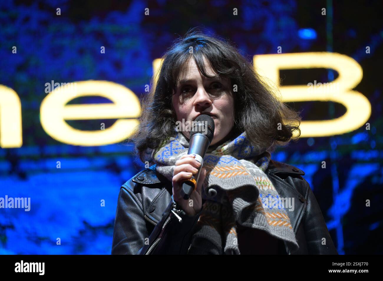 LONDRES, ROYAUME-UNI. 24 février 2025. Rachel Blake est une politicienne britannique à l'occasion du troisième anniversaire de l'invasion russe de l'Ukraine, les familles ukrainiennes et leurs partisans se rassemblent pour un rassemblement à Trafalgar Square, Londres, Angleterre. (Photo de 李世惠/Voir Li/Picture Capital) crédit : Voir Li/Picture Capital/Alamy Live News Banque D'Images