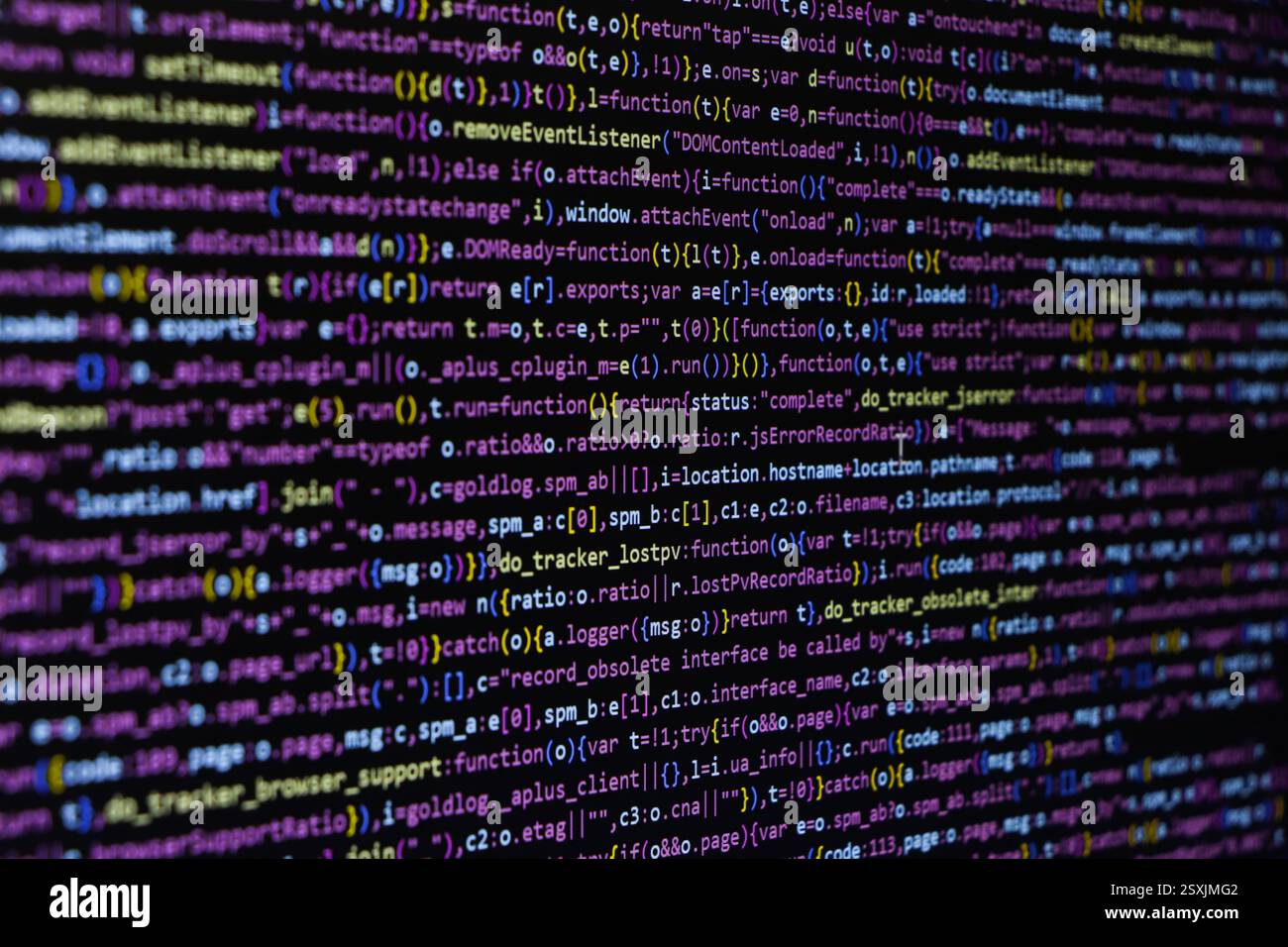 Codage de développement Web, écran de programmation Banque D'Images