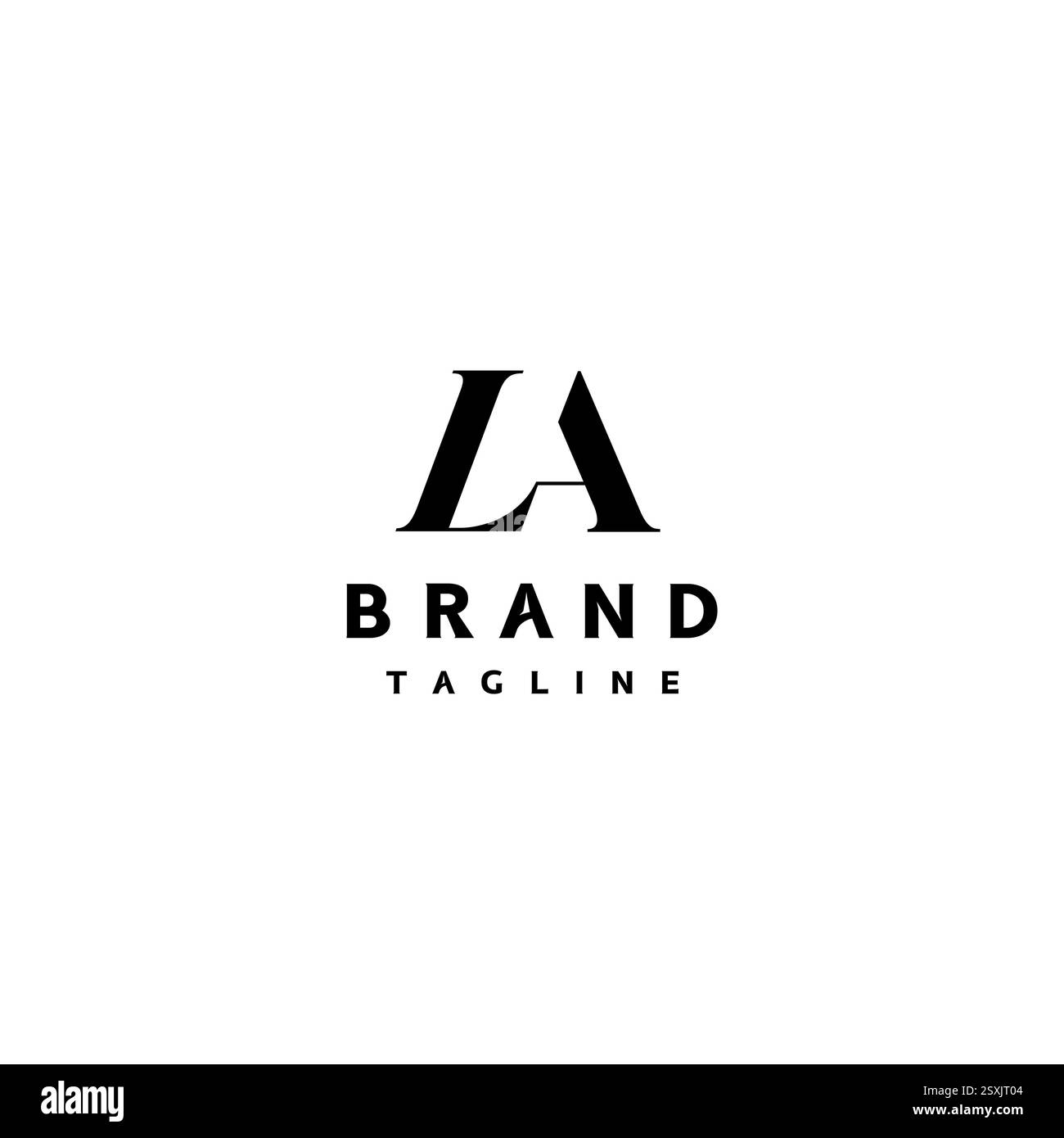 Lettre initiale minimaliste l et Un logo Design. Élégant classique lettre initiale LA logo Design. Illustration de Vecteur